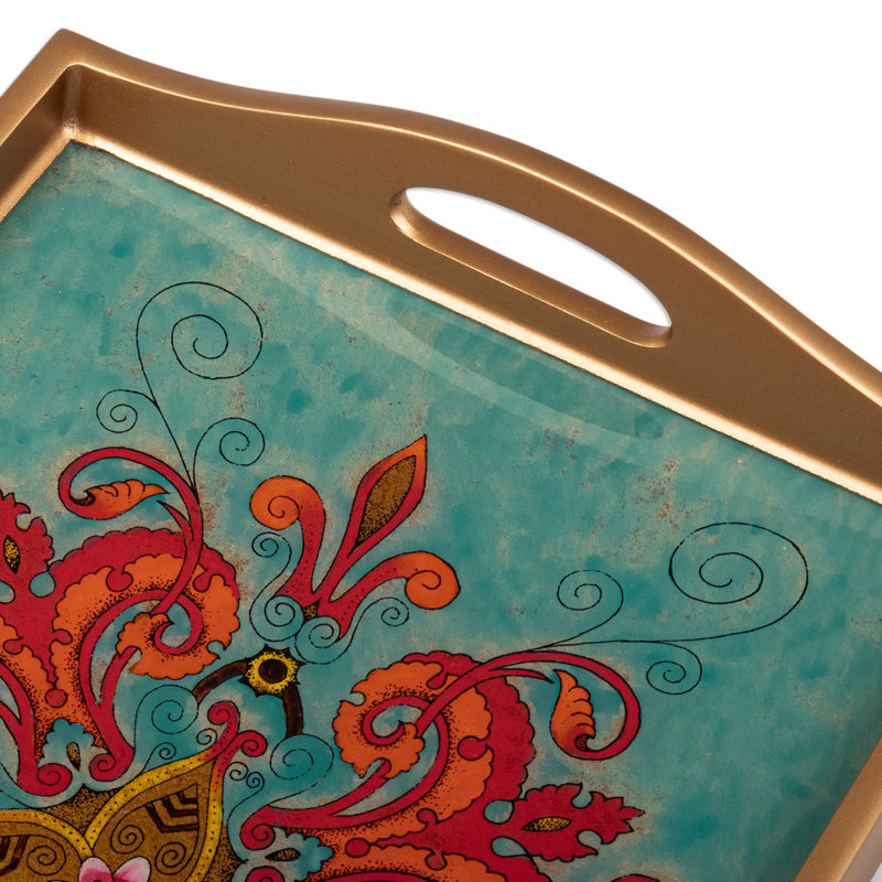 Bungalow Rose Glass Tray