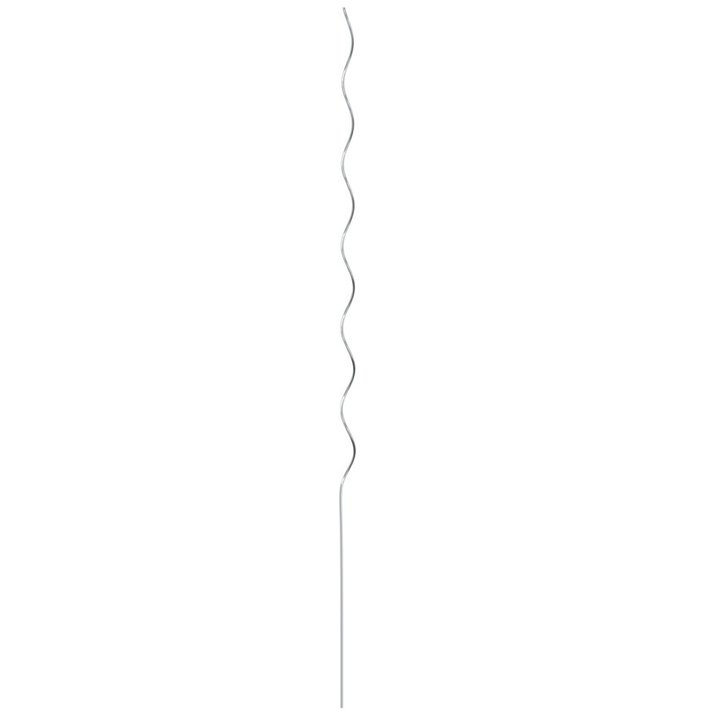 Spiral Plant Support Green Steel Tall Durable, Silver, 0.6cm H x 150cm W x 0.6cm D