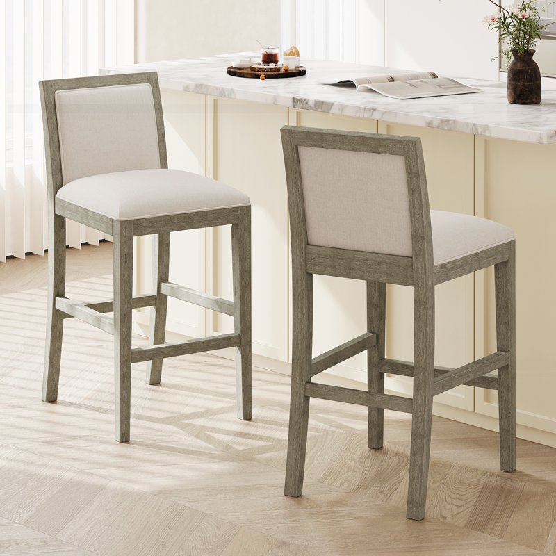 Height Bar Stools, Gray, Ivory