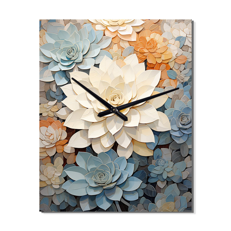 Emelie - Horloge murale succulente, Moyen