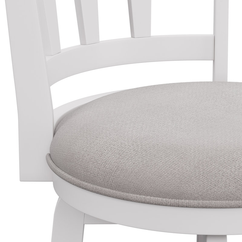 Arisa Swivel Stool, Counter Stool (25.5" Seat Height), Gray/White