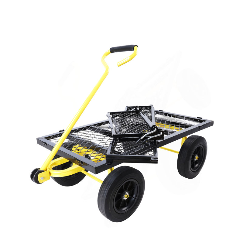 (Chariot à roues solide noir et jaune), Noir / Jaune