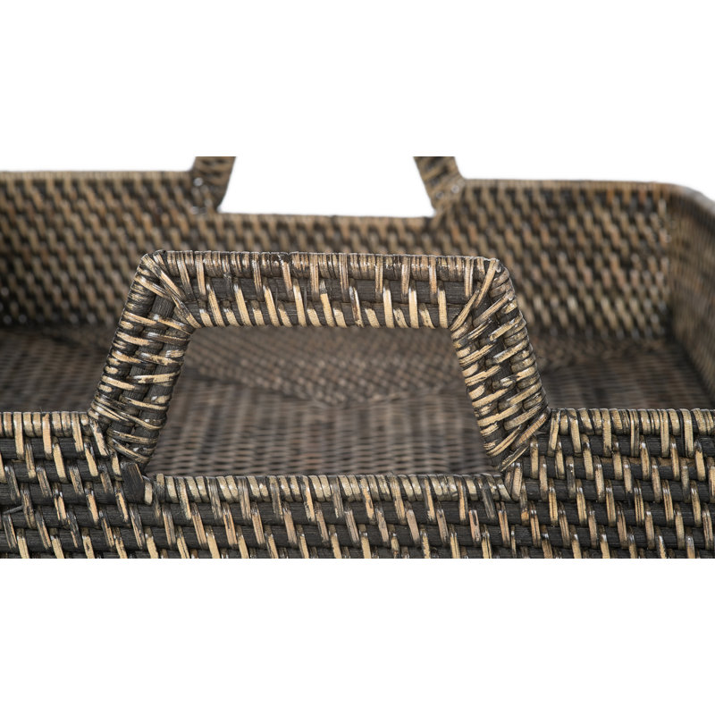 Wicker Tray, Black