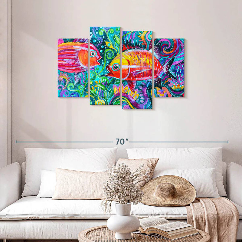 Underwater Fish, 27" H x 43" W