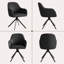 Modern Dining Chairs Set, Ergonomic Back with Soft Padded Armrests, 360° Swivel Thickened Breathable Seat, Sturdy Metal Legs, Easy Assembly-1696877345-1696877348