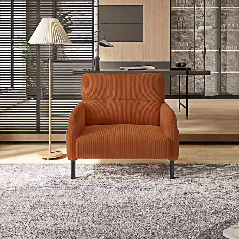 Fauteuil rembourré, Orange