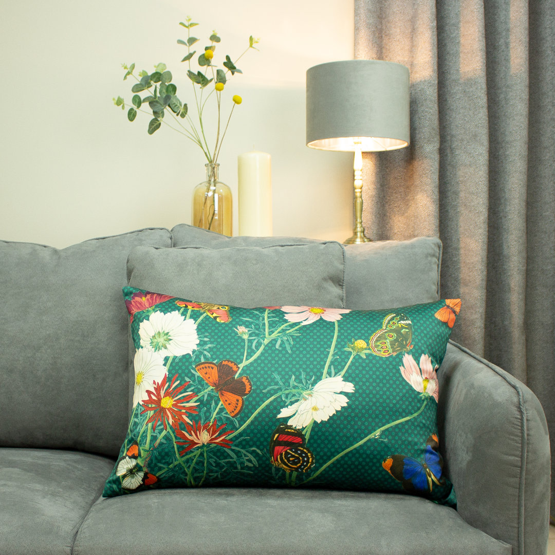 Floral Rectangular Throw Cushion