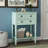 Barbe Narrow Console Table, Slim Sofa Table Sideboards Buffets with Three Storage Drawers and Bottom Shelf-1331804019