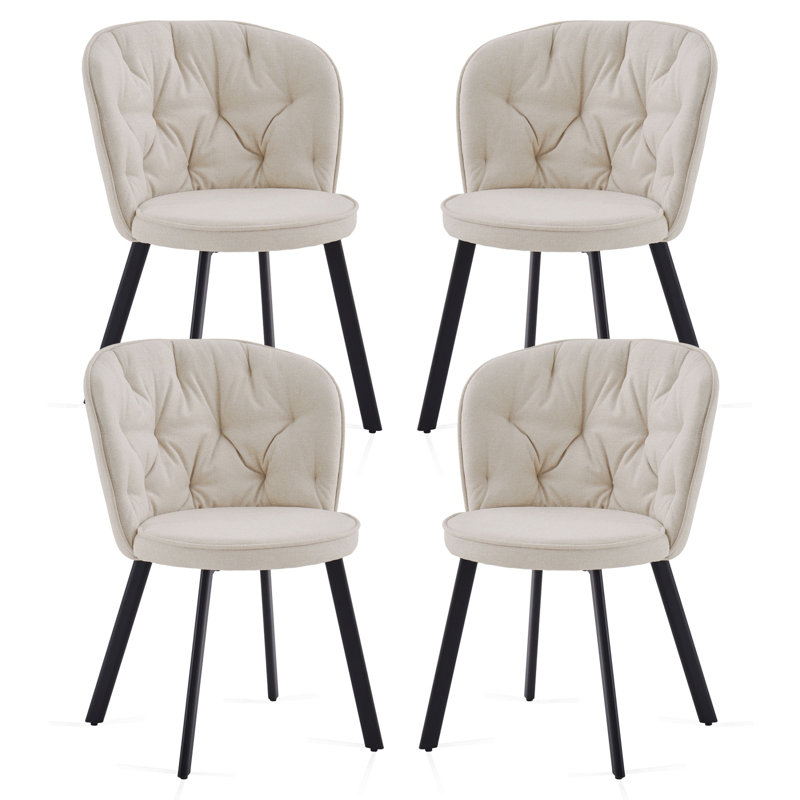 41cm H Fabric Upholstered Side Chair, Beige