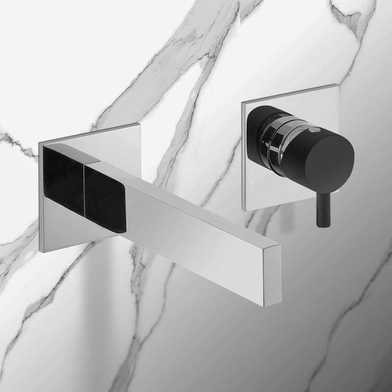 Caso Wall Mounted Bathroom Faucet, Polished Chrome