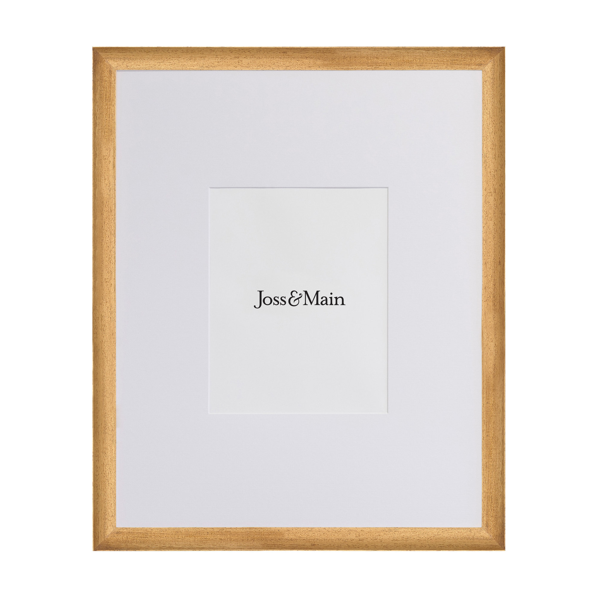 Mabe Wood Beveled Picture Frame with Mat, Natural, 4" x 6"