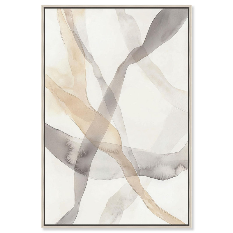 "Delicate Connection IV", reproduction d'art sur toile, art par Bohème doré, cadre argenté, 36 x 54, H 55 po x l 37 po