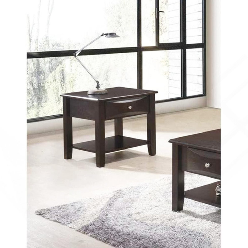 Table de bout, table d'appoint, tiroir de salon simple en bois 1pc