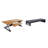  46 in. Balck Height Adjustable Standing Desk Converter with Triple Monitor Mount and Deep Keyboard Tray-1002349556-1002349559
