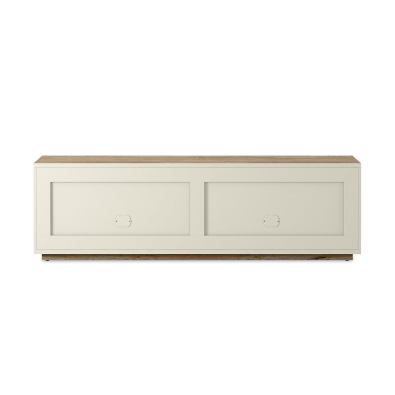 REDONDO Media Console, Burnt Bleached Oak Resawn