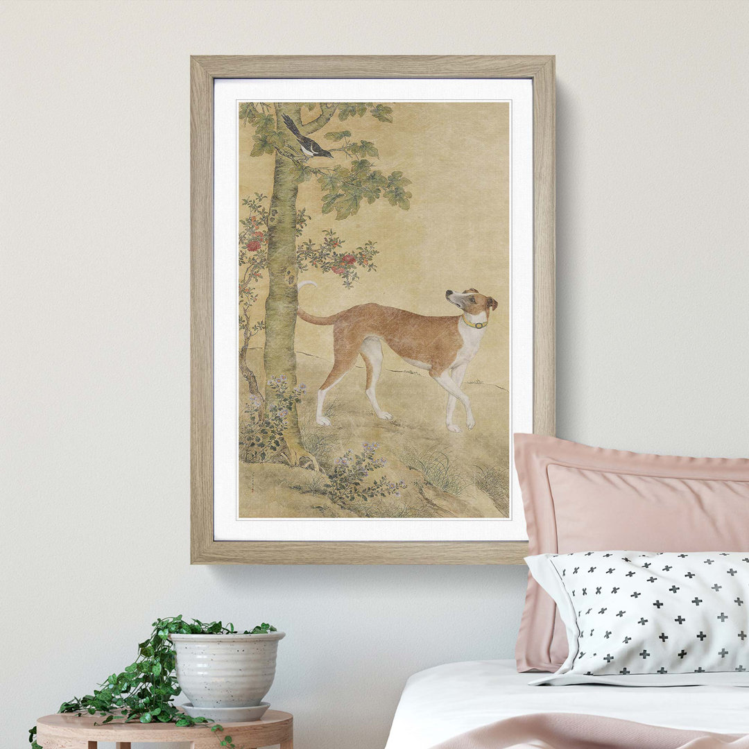 Bird & Dog by Lang Shining - Framed Print
