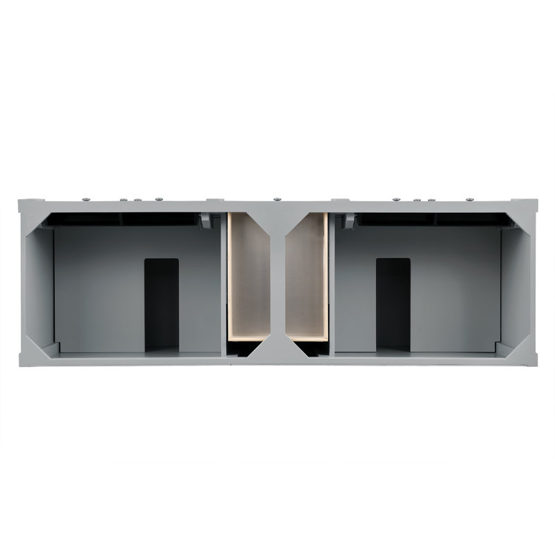 Brittany 72'' W Double Bathroom Vanity Base, Urban Gray