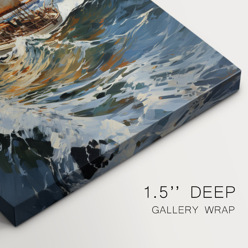 Série Sea and Shore Lxxiv - Ensemble de 3 toiles tendues avec châssis - Prêt à être accroché, H 27 po x l 18 po