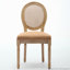 Chaise de salle à manger avec cadre en bois massif style français, ensemble de 2-690474746