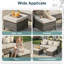 Ensemble de conversation pour patio 6 pièces avec table basse Arlene-780906273
