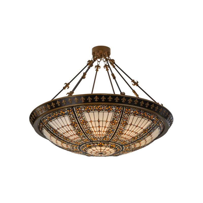 Fleur-de-lis 8 - Light Semi Flush Mount
