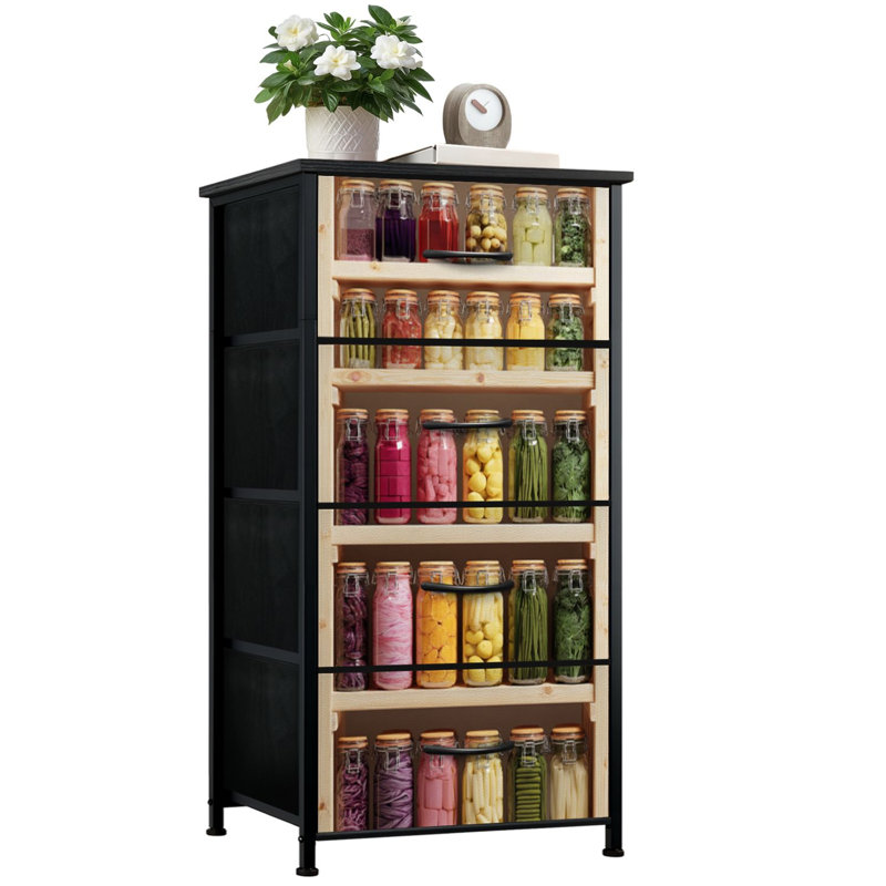 Commode pour la chambre à coucher avec 4 tiroirs de rangement Étagères de rangement en garde-manger pour la cuisine Commode pour commode en acier