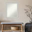 Miroir mural de salle de bain non biseauté blanc 23,5 po x 29,5 po Parlor-55546352