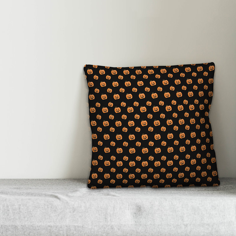 Coussin décoratif à motif citrouille , Utilisation intérieure seulement, 20 po x 20 po