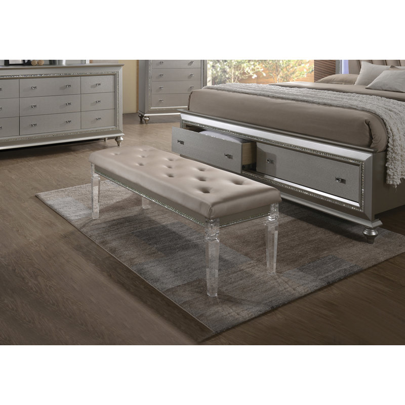 Banc en similicuir charpentier