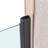 32-33.5" X 75" Pivot Single Swing Shower Door, Matte Black Aluminium Alloy Frame, 1/4" Tempered Clear Glass