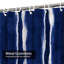 Rideau de douche abstrait en toile à motif abstrait rayé bleu marine avec 12 crochets-751430315