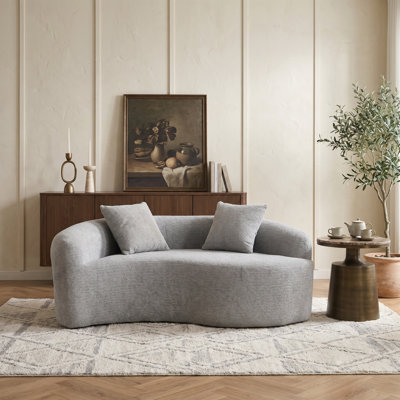 Causeuse S-Curve en chenille, double profondeur, sans assemblage, compacte pour les petits espaces