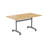 Buariki Rectangle Flip Top Modular Training Table with Casters-49340749-49340752