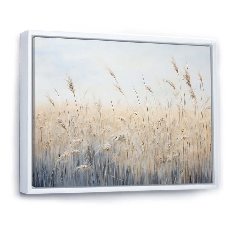 Prairies majestueuses prairies VII, H 16 po x l 32 po x P 1 po, Cadre flottant blanc