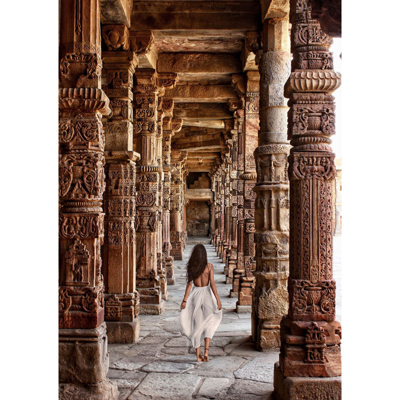 At The Temple, India by Marc Moreau - Wrapped Canvas Print, 70cm H x 50cm W x 4cm D