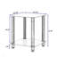 Table d'appoint 1 pièce blanche + chêne, table de bout à 2 niveaux, table de chevet moderne, canapé, table d'appoint avec tablette de rangement-613056111