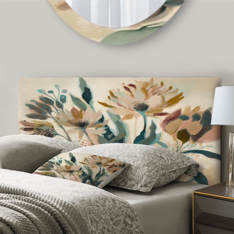 Kailem - Tête de lit tapissier à motif floral, Grand