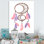 Attrape-rêves rose et mauve - reproduction sur toile