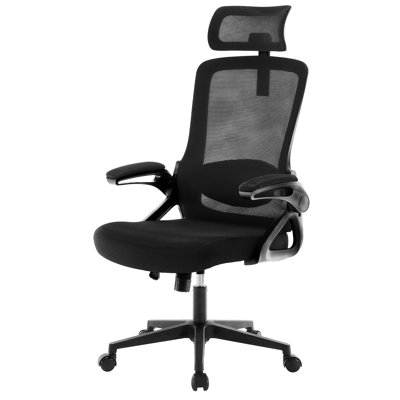 Ergonomic Office Chair, 400 LBS Computer Chairs with Adjustable Lumbar Support, Breathable Mesh Desk Chair Ergonomic with Thickened Cushion, Comfy Home Office Desk Chair (Black)