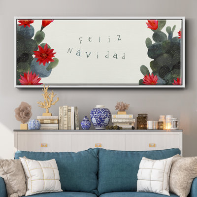 Flowering Christmas Cactus Collection D- Framed Canvas