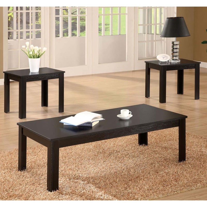 Ensemble de 3 pièces rectangulaires noirs