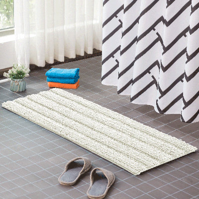 Chenault Soft Chenille Bathroom Rugs,Absorbent Microfiber Non-Slip Backing Rectangle Bath Mat,Quick Dry