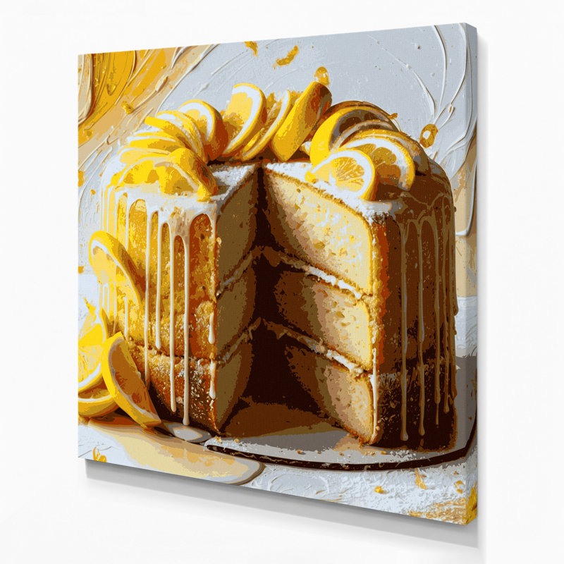 Art mural sur toile beige, Desserts, H 12 po x l 12 po