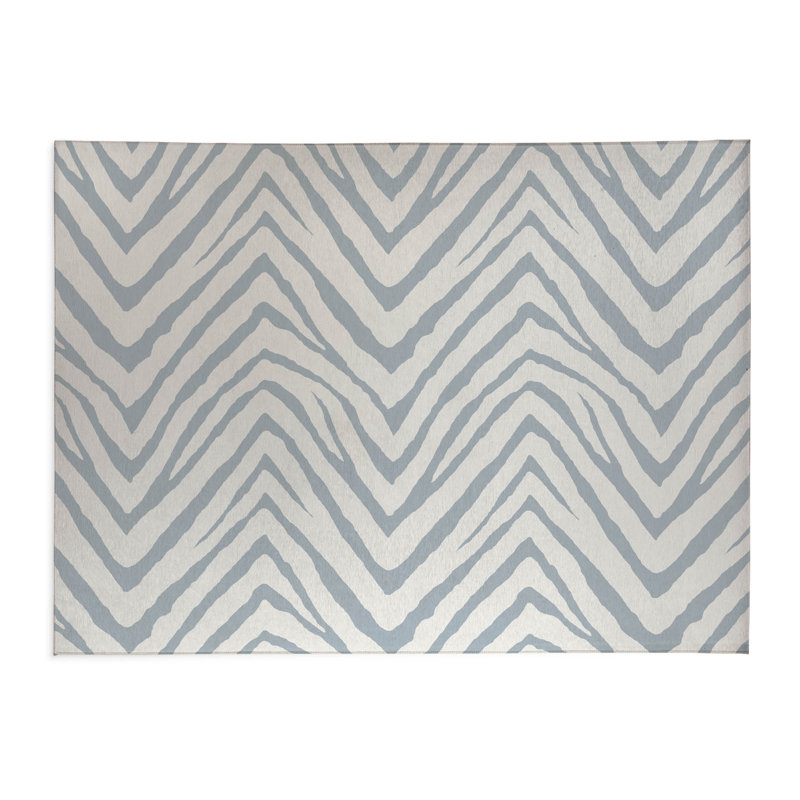 Zebra Stripe Kids Play Mat, Ivory/Charcoal, Rectangle 60" x 84"
