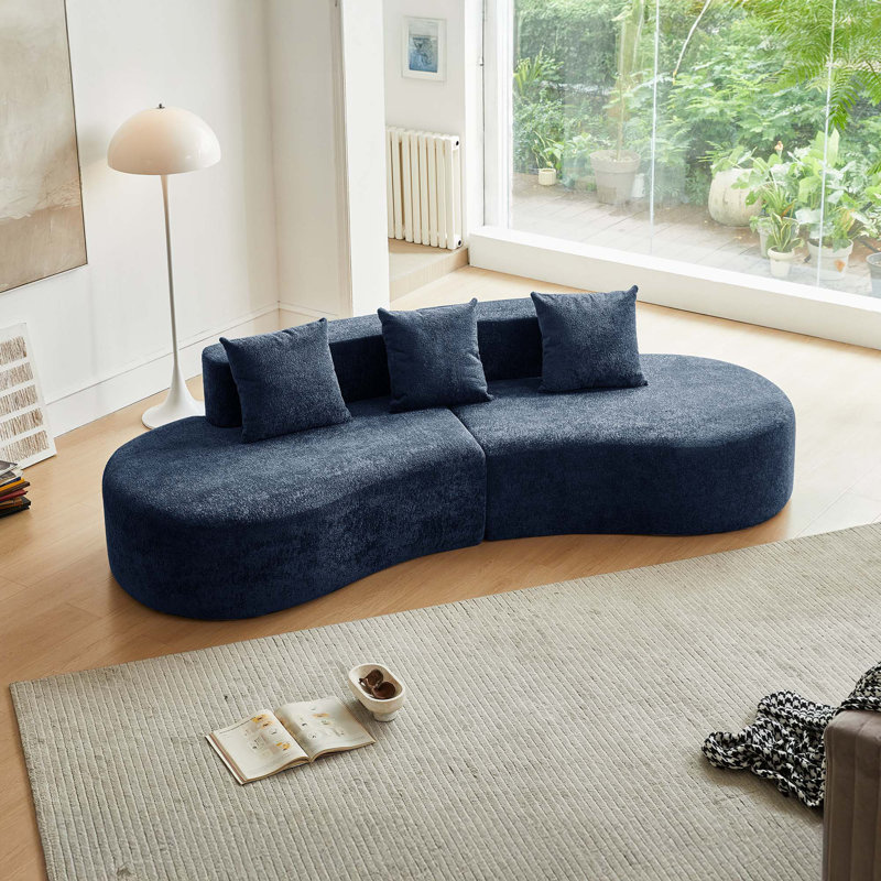 5-Seater Sofa Couch, Blue