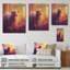 Lavande mouton au lever du soleil I - Décoration murale en bois de mouton - sur bois de pin naturel-1480710559