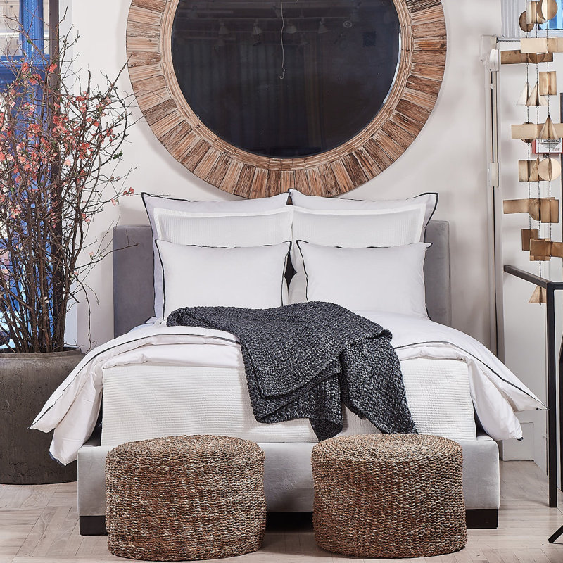 Linea Coverlet, King Coverlet + 3 Euro Shams, White