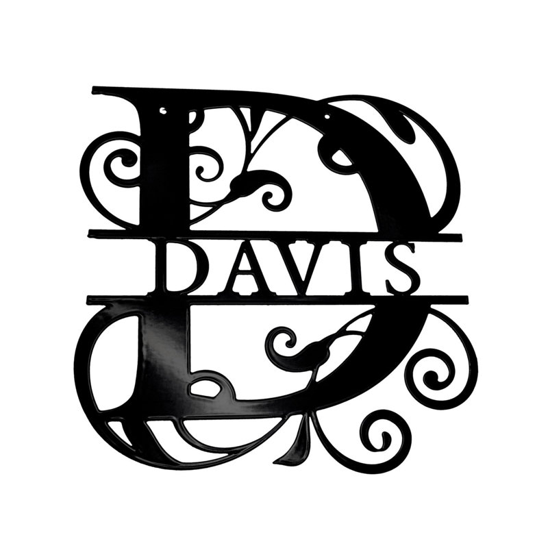 Anbut 24" Wall Accent, Black, Letter D, Yes