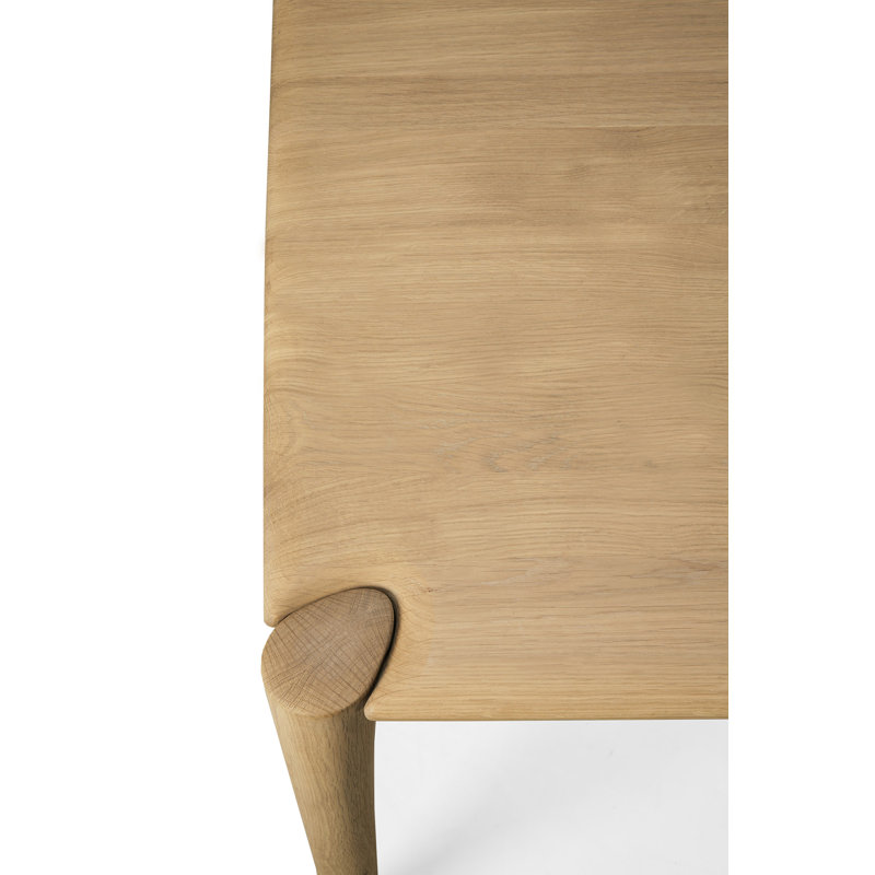 PI Solid Oak Dining Table, 30"H x 63"L x 31.5"W, Light Brown