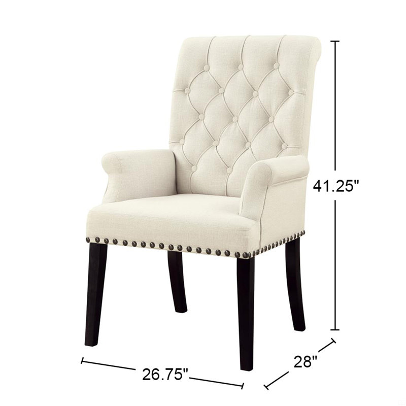 Fauteuil rembourré en tissu